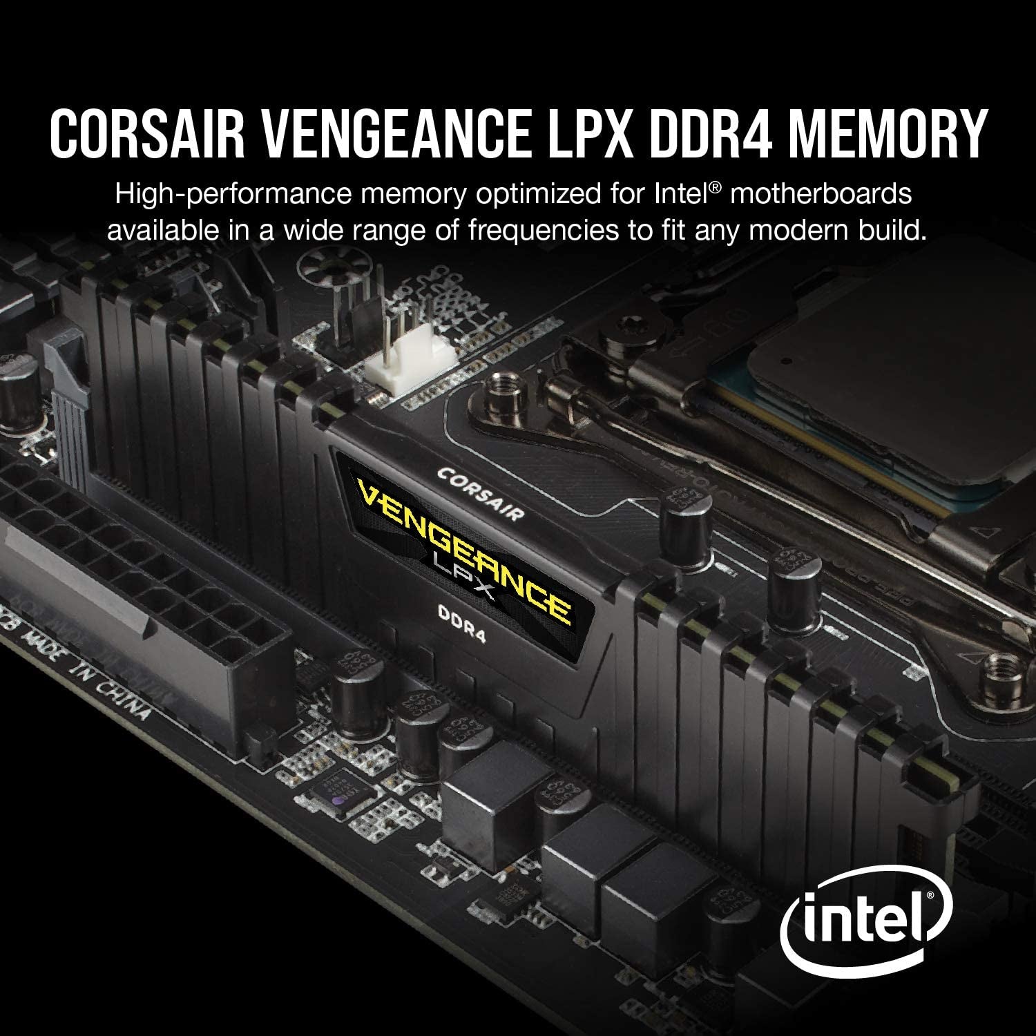 VENGEANCE LPX DDR4 RAM 16GB (2X8Gb) 3200Mhz CL16-18-18-36 1.35V Intel AMD Desktop Computer Memory - Black (CMK16GX4M2B3200C16)